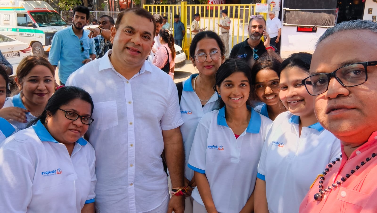 Close up interaction with leadership at Goa event